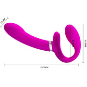 PRETTY LOVE - VALERIE DOPPEL-STRAP-ON-VIBRATOR 12 VIBRATIONEN LILA PRETTY LOVE