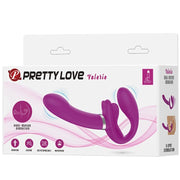 PRETTY LOVE - VALERIE DOPPEL-STRAP-ON-VIBRATOR 12 VIBRATIONEN LILA PRETTY LOVE
