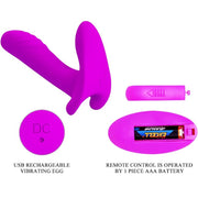 PRETTY LOVE - MASSAGER & VIBRATOR 12 VIBRATIONEN FERNBEDIENUNG LILA PRETTY LOVE