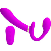 PRETTY LOVE - THUNDERBIRD DOPPELTER STRAP-ON-VIBRATOR MIT FERNBEDIENUNG LILA PRETTY LOVE