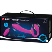 PRETTY LOVE - THUNDERBIRD DOPPELTER STRAP-ON-VIBRATOR MIT FERNBEDIENUNG LILA PRETTY LOVE