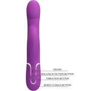 PRETTY LOVE - 4 IN 1 MULTIFUNKTIONSVIBRATOR & STIMULATOR LILA PRETTY LOVE