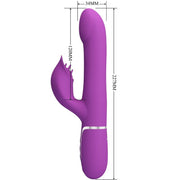 PRETTY LOVE - 4 IN 1 MULTIFUNKTIONSVIBRATOR & STIMULATOR LILA PRETTY LOVE