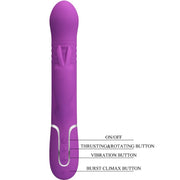 PRETTY LOVE - COALE 4 IN 1 MULTIFUNKTIONS-RABBIT-VIBRATOR LILA PRETTY LOVE