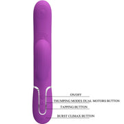 PRETTY LOVE - PERLITA 3 IN 1 MULTIFUNKTIONS-RABBIT-VIBRATOR LILA PRETTY LOVE