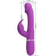 PRETTY LOVE - KAMPAS 3 IN 1 MULTIFUNKTIONS-RABBIT-VIBRATOR LILA PRETTY LOVE