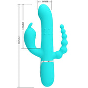 PRETTY LOVE - CAMMY 4 IN 1 MULTIFUNKTIONS-DREIFACHER RABBIT-VIBRATOR BLAU PRETTY LOVE