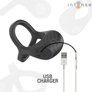 INTENSE - ALEX VIBRATOR DOPPEL-PENISRING 10 VIBRATIONEN SCHWARZ INTENSE COUPLES TOYS