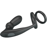 PRETTY LOVE - EMONI PENISRING + ANAL PLUG 12 VIBRATIONEN SCHWARZ PRETTY LOVE