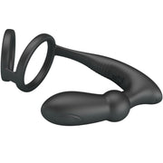 PRETTY LOVE - EMONI PENISRING + ANAL PLUG 12 VIBRATIONEN SCHWARZ PRETTY LOVE
