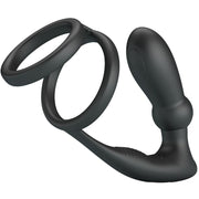 PRETTY LOVE - EMONI PENISRING + ANAL PLUG 12 VIBRATIONEN SCHWARZ PRETTY LOVE