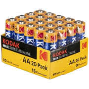 KODAK - MAX ALKALINE BATTERIE AA LR6 PACK*20 BATTERIEN KODAK