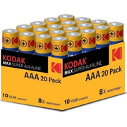 KODAK - MAX ALKALINE BATTERIE AAA LR03 PACK*20 BATTERIEN KODAK