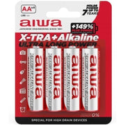 AIWA - X-TRA ALKALINE AA ALKALINE BATTERIE LR6 BLISTER*4 AIWA