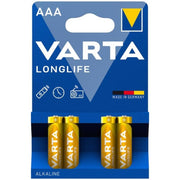 VARTA - LANGLEBIGE ALKALINE-BATTERIE AAA LR03 BLISTER*4 VARTA