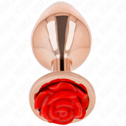 KINK - ROSA GOLDENER ANALSTECKER MIT ROTER ROSE S KINK PLEASURE PLUGS