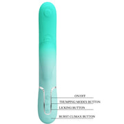 PRETTY LOVE - GIGI MULTIFUNKTIONS-RABBIT-VIBRATOR AQUAGRÜN PRETTY LOVE FLIRTATION