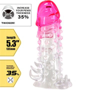 PRETTY LOVE - WILFORD REALISTISCHE VERGRÖSSERUNGSHÜLSE MIT GEPRÄGTEM PENIS ROSA PRETTY LOVE