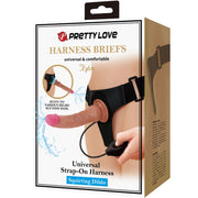 PRETTY LOVE - KYTON UNIVERSAL HARNESS SLIP MIT SQUIRTING DILDO 19 CM MULATO PRETTY LOVE