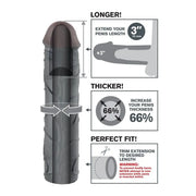 FANTASY X- TENSIONS - MEGA 3 VERLÄNGERUNG SCHWARZ FANTASY X-TENSIONS