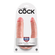 KING COCK - DOPPELPENETRATIONSDILDO 17.8 CM NATÜRLICH KING COCK