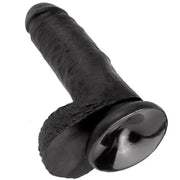 KING COCK - 7 DILDO SCHWARZ MIT EIER 17.8 CM KING COCK