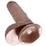 KING COCK - 7 DILDO BRAUN MIT EIER 17.8 CM KING COCK