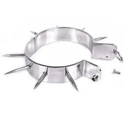 METAL HARD - BDSM-SKLAVENHALSBAND MIT SPITZEN METAL HARD