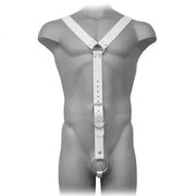 LEATHER BODY - HARNESS HERREN WEISS LEATHER BODY