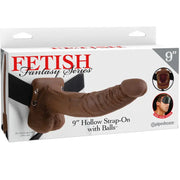 FETISH FANTASY SERIES - 9 HOHL STRAP-ON MIT BLLEN 22,9 CM BRAUN FETISH FANTASY SERIES