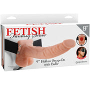 FETISH FANTASY SERIES - 9 HOHL STRAP-ON MIT BLLEN 22,9 CM FLEISCH FETISH FANTASY SERIES