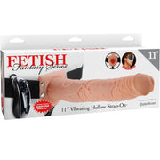 FETISH FANTASY SERIES - 11 HOLLOW STRAP-ON VIBRIEREN MIT BLLEN 27,9CM FLEISCH FETISH FANTASY SERIES