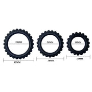 BAILE - TITAN SET 3STK COCKRING SCHWARZ 2.8 + 2.4 + 1.9 CM - ENGEFREUNDE.COM