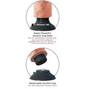 KING COCK - VIBRATORDILDO 23 CM NATÜRLICH KING COCK