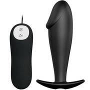 PRETTY LOVE - SILIKON ANAL PLUG PENIS FORM UND 12 VIBRATIONSMODI SCHWARZ PRETTY LOVE BOTTOM