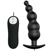 PRETTY LOVE - ANALPLUG AUS SILIKON EXTRA STIMULATION UND 12 VIBRATIONSMODI SCHWARZ PRETTY LOVE BOTTOM