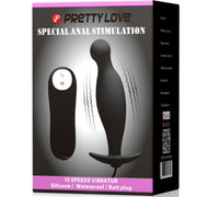 PRETTY LOVE - SILIKON ANALPLUG 12 VIBRATIONSMODI SCHWARZ PRETTY LOVE