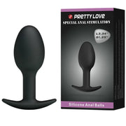 PRETTY LOVE - SILIKON ANALPLUG 6.5 CM SCHWARZ PRETTY LOVE BOTTOM
