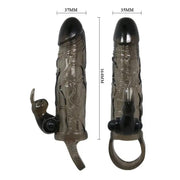 BAILE - BRAVE MAN PENISABDECKUNG MIT KANINCHEN SCHWARZ 16.5 CM BAILE FOR HIM