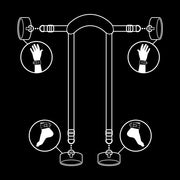 FETISH SUBMISSIVE - MEISTERPOSITION MIT 4 NOPRENE-GEFÜTTERT HANDSCHELLEN - ENGEFREUNDE.COM