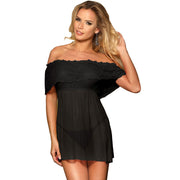 SUBBLIME - DRESSES KURZES KLEID + THONG BLACK L / XL SUBBLIME DRESSES