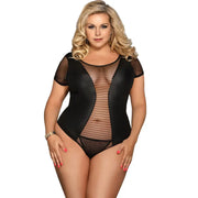 SUBBLIME - QUEEN PLUS FETISH SHORT SLEEVE TEDDY SUBBLIME QUEEN PLUS SIZE