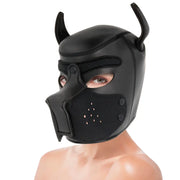 DARKNESS - NEOPREN-HUNDEMASKE MIT ABNEHMBARER MAULE M - ENGEFREUNDE.COM
