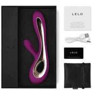 LELO - SORAYA 2 RABBIT DEEP ROSE VIBRATOR - ENGEFREUNDE.COM