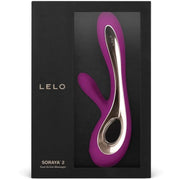 LELO - SORAYA 2 RABBIT DEEP ROSE VIBRATOR - ENGEFREUNDE.COM