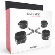 DARKNESS - LEDERHANDSCHELLEN FÜR FÜSSE UND HÄNDE SCHWARZ DARKNESS BONDAGE