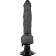 BASECOCK - REALISTISCHER VIBRATOR MIT FERNBEDIENUNG SCHWARZ MIT HODEN 19.5 CM -O- 4 CM BASECOCK