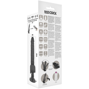 BASECOCK - REALISTISCHER VIBRATOR MIT FERNBEDIENUNG SCHWARZ MIT HODEN 19.5 CM -O- 4 CM BASECOCK