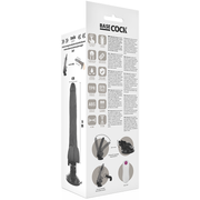 BASECOCK - REALISTISCHER VIBRATOR MIT FERNBEDIENUNG SCHWARZ 19 CM -O- 4 CM BASECOCK
