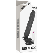 BASECOCK - REALISTISCHER VIBRATOR MIT FERNBEDIENUNG SCHWARZ 20 CM -O- 4 CM BASECOCK